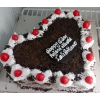 Black Forest Cake Heart Shape BirthDay Special - 1 kg